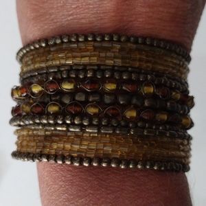 Beautiful multiple beads cuff bracelet.